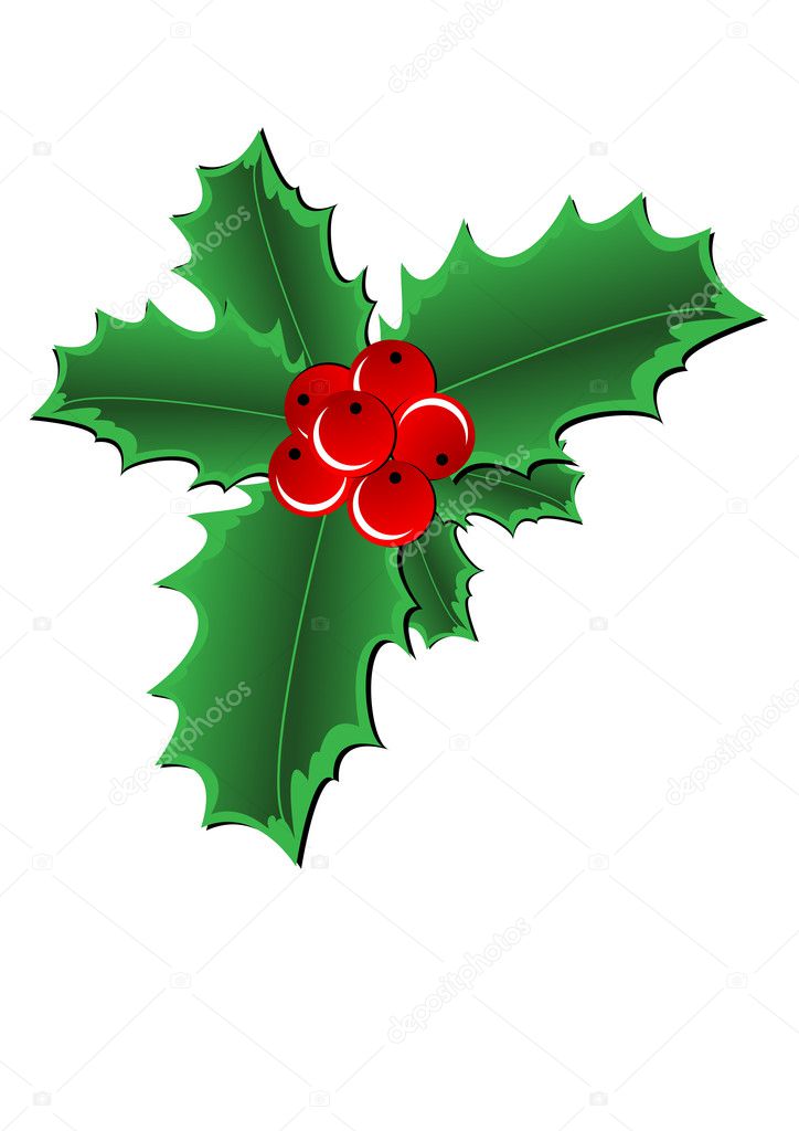 Christmas Holly Border Stock Vector by ©Tallisman 2109590